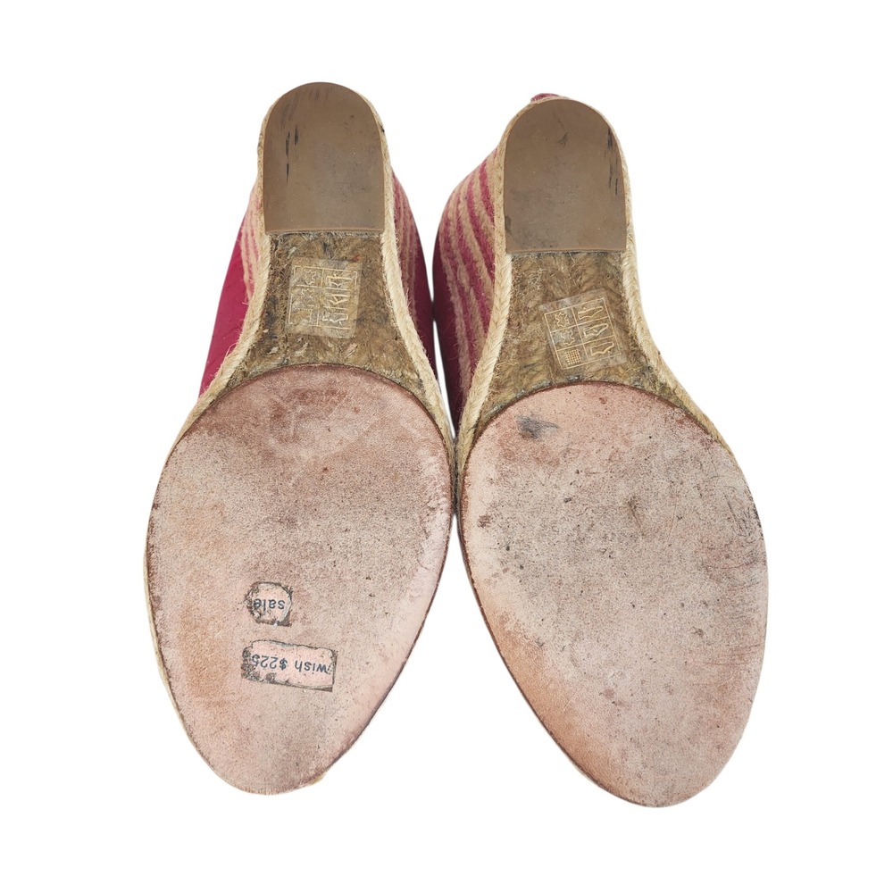 Kate Spade New York Pink Silk Espadrille Wedge Pumps Rope Bow Heels Womens 7 - Picture 9 of 9